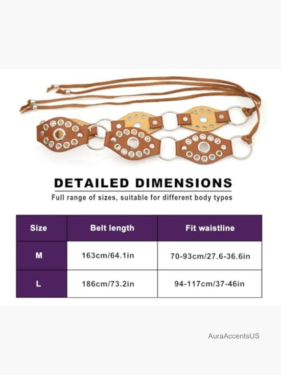Vintage Punk Rivet PU Leather Belt with Tassel main image 6